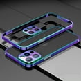 thumbnail image 1 of Decase Stainless Steel Bumper Frame Case for iPhone 14 Pro 6.1 Inch,Luxury Premium Aluminum Alloy Shockproof Bumper Frame with Camera Lens Protector for iPhone 14 Pro, Purple, 1 of 10