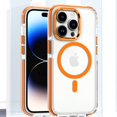 thumbnail image 1 of Decase Strong Magnetic Case for iPhone 16 Pro Max,Compatible with Mag-safe,Military-Grade Protection,Clear Slim Shockproof Protective Phone Cover for Women Men-Transparent,Orange, 1 of 7