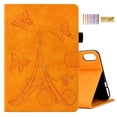 thumbnail image 1 of Decase Tablet Case for Samsung Galaxy Tab A7 Lite 8.7 inch 2021 Model (SM-T220/T225/T227),Butterfly Embossed Pattern Tri-Fold Stand Cover Slim PU Leather Shockproof Cover With Wallet Card Slots, Khaki, 1 of 6