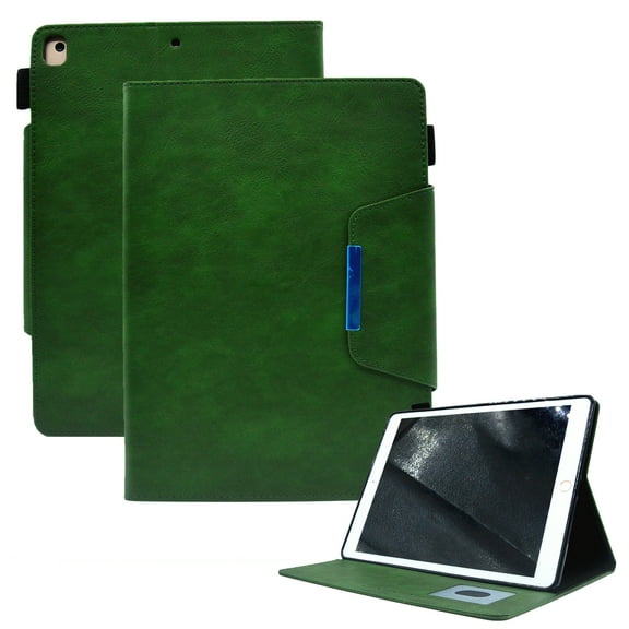 Decase Tablet Case for iPad 9th 8th 7th Generation,Magnetic Leather Smart Protective Case Card Slots Wallet Rugged Shockproof Kickstand Cover for iPad 10.2 inch 2021/2020/2019,Green