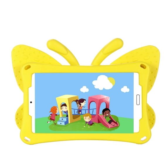 Decase Tablet Shell for Samsung Galaxy Tab A7 Lite 8.7" (2021) Kids Friendly EVA 3D Butterfly Wings Hybrid Shockproof Rugged Drop Proof Protection for Samsung Galaxy Tab A7 lite 8.7",(Yellow)