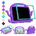 thumbnail image 1 of Decase Tablet Shell for Samsung Galaxy Tab A7 Lite 8.7 inch 2021 Model (SM-T220/T225/T227),Kids Friendly Rugged Shockproof Cute 3D Cartoon Pattern Cover With Shoulder Strap &  Screen Protector,Purple, 1 of 13