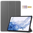 thumbnail image 1 of Decase Tablet Shell for Samsung Galaxy Tab S9 11 Inch 2023 Model (SM-X710/X716B/X718),Premium Luxury Shockproof Rugged PU Leather Folding Stand Cover with Pen Holder Pockets, Gray, 1 of 8