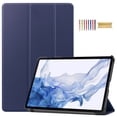 thumbnail image 1 of Decase Tablet Shell for Samsung Galaxy Tab S9 11 Inch 2023 Model (SM-X710/X716B/X718),Premium Luxury Shockproof Rugged PU Leather Folding Stand Cover with Pen Holder Pockets, Darkblue, 1 of 8