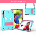 thumbnail image 1 of Decase Tablet Shell for Samsung Galaxy Tab S9 11 Inch 2023 Model (SM-X710/X716B/X718) S8 (X700/X706) Tab S7 (T870/T875),Hybrid Rugged Drop Proof Kid Friendly Cover with Stand & Strap,Mint+Rose, 1 of 6