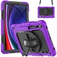 thumbnail image 1 of Decase Tablet  Shell for Samsung Galaxy Tab S9 11 Inch 2023 Model (SM-X710/X716B/X718) ,With Shoulder Strap & Multi-Viewing Handle Stand Shockproof Cover,Purple, 1 of 10