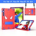 thumbnail image 1 of Decase Tablet Shell for Samsung Galaxy Tab S9 Plus 12.4 Inch Model (X810/X816/X818) Shockproof Kid Case with Stand & Strap - Red+Blue, 1 of 6