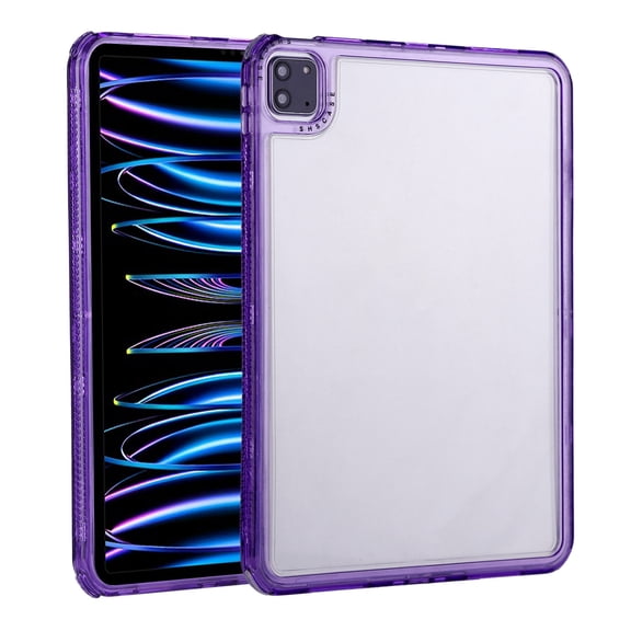 Decase Transparent Tablet Case for iPad 6th/5th Generation Cases 9.7 inch 2018/2017,Slim, Shockproof & Lightweight Protective Cover,Scratch-Resistant,Hybrid PC+TPU Clear Rugged Tablet Cover,Purple