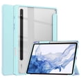 thumbnail image 1 of Decase Tri Fold Case for Samsung Galaxy Tab S8 2022 (SM-X700/X706) / Tab S7 11 inch 2020 (SM-T870/T875/T876),Smart Stand Auto Sleep Wake Shockproof Tablet Case with S-Pen Holder - Skyblue, 1 of 7