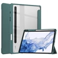 thumbnail image 1 of Decase Tri Fold Case for Samsung Galaxy Tab S8 2022 (SM-X700/X706) / Tab S7 11 inch 2020 (SM-T870/T875/T876),Smart Stand Auto Sleep Wake Shockproof Tablet Case with S-Pen Holder - Darkgreen, 1 of 7