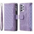thumbnail image 1 of Decase Wallet Case For Samsung Galaxy A53 5G,Magnetic Shockproof Zipper Card Slot Stand Wristband Cover,Purple, 1 of 6