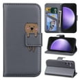 thumbnail image 1 of Decase Wallet Case for Galaxy S23 FE,Cute Cartoon Animal Folio Flip Cover with Card Cash Slots Stand Shockproof Scratch-resistant PU Leather Shell for Samsung Galaxy S23 FE,Gray, 1 of 10