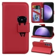 thumbnail image 1 of Decase Wallet Case for Galaxy S23 FE,Cute Cartoon Animal Folio Flip Cover with Card Cash Slots Stand Shockproof Scratch-resistant PU Leather Shell for Samsung Galaxy S23 FE,Red, 1 of 10
