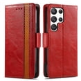 thumbnail image 1 of Decase Wallet Case for Galaxy S23 FE with RFID Blocking Credit Card Holder,Retro Flip Book Magnetic Closure PU Leather Protective Cover Case Women Men for Samsung Galaxy S23 FE,Red, 1 of 7