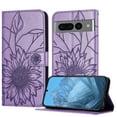 thumbnail image 1 of Decase Wallet Case for Google Pixel 7 Pro Case with Card Holder,Sunflower Pattern Leather Phone Case with Kickstand Magnetic Closure Shockproof Cover Fits for Google Pixel 7 Pro,Purple, 1 of 6