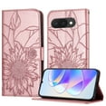 thumbnail image 1 of Decase Wallet Case for Google Pixel 9A Case with Card Holder,Sunflower Pattern Leather Phone Case with Kickstand Magnetic Closure Shockproof Cover Fits for Google Pixel 9A,Rosegold, 1 of 6