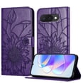thumbnail image 1 of Decase Wallet Case for Google Pixel 9A Case with Card Holder,Sunflower Pattern Leather Phone Case with Kickstand Magnetic Closure Shockproof Cover Fits for Google Pixel 9A,Darkpurple, 1 of 6