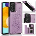 thumbnail image 1 of Decase Wallet Case for Samsung Galaxy A53 5G Case with Card Holder, Women Girls Flower Magnetic Back Flip Leather Case for Galaxy A53 5G 2022 6.5 inch, Purple, 1 of 9
