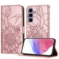 thumbnail image 1 of Decase Wallet Case for Samsung Galaxy S25 Case with Card Holder,Sunflower Pattern Leather Phone Case with Kickstand Magnetic Closure Shockproof Cover Fits for Samsung Galaxy S25,Rosegold, 1 of 6