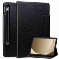 thumbnail image 1 of Decase Wallet Case for Samsung Galaxy Tab S10 FE Plus 2025 13.1 Inch, Shockproof with PU Leather Patterned Multi-Angle Stand and Card Slots & Flip Stand Cover, Black, 1 of 7