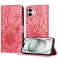 thumbnail image 1 of Decase Wallet Case for iPhone 16 Plus Case with Card Holder,Sunflower Pattern Leather Phone Case with Kickstand Magnetic Closure Shockproof Cover Fits for iPhone 16 Plus,Rose, 1 of 6