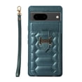 thumbnail image 1 of Decase Wallet Cover For Google Pixel 6a,Premium Leather Shockproof Phone Shell With Back Flip Card Slots & Ring Kickstand & Hand Strap & Crossbody Strap - darkgreen, 1 of 6