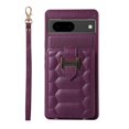thumbnail image 1 of Decase Wallet Cover For Google Pixel 6a,Premium Leather Shockproof Phone Shell With Back Flip Card Slots & Ring Kickstand & Hand Strap & Crossbody Strap - deeppurple, 1 of 6