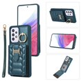 thumbnail image 1 of Decase Wallet Cover For Samsung Galaxy A34 5G,Premium Leather Shockproof Phone Shell With Back Flip Card Slots & Ring Kickstand & Hand Strap & Crossbody Strap - darkgreen, 1 of 6