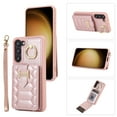 thumbnail image 1 of Decase Wallet Cover For Samsung Galaxy S20,Premium Leather Shockproof Phone Shell With Back Flip Card Slots & Ring Kickstand & Hand Strap & Crossbody Strap - rosegold, 1 of 6