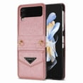 thumbnail image 1 of Decase for Z Flip 3 Case, Galaxy Z Flip 3 Wallet Case with Strap Lanyard Crossbody & Card Holder, Leather Protective Phone Case Cover with Adjustable Shoulder Strap, Rosegold, 1 of 6