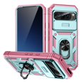 thumbnail image 1 of Decase for Google Pixel 9 Pro XL Case with Slide Camera Cover Magnetic Ring Holder Kickstand Phone Case for Google Pixel 9 Pro XL,Pink+Gray-green, 1 of 9