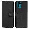 thumbnail image 1 of Decase for Motorola Moto G22 6.5 inch 2022 Wallet Case Shockproof Magnetic Card Holder Slot Retro Flip Leather Protective Hand Strap Case,Black, 1 of 9