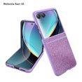 thumbnail image 1 of Decase for Motorola Razr 50 2024 Case with Screen Protector, Glitter Sparkle Bumper Cover Glamorous Bling Shiny Phone Case,Purple, 1 of 8