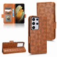 thumbnail image 1 of Decase for Samsung Galaxy S21 5G Wallet Case, Embossed Pattern PU Leather Wallet Case Flip Protective Phone Cover with Card Slots and Kickstand,Brown, 1 of 5