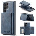 thumbnail image 1 of Decase for Samsung Galaxy S24 Ultra, 2-in-1 RFID Blocking Magnetic Leather Wallet Case with Card Slots & Kickstand, Wireless Charging Compatible,Blue, 1 of 8