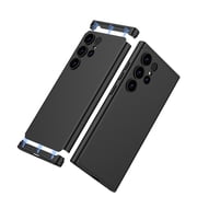 Decase for Samsung Galaxy S24 Ultra,3-in-1 Hard PC Phone Cover Case Ultra Slim Thin Lightweight Anti-Scratch Case for Galaxy S24 Ultra,Black