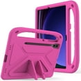 thumbnail image 1 of Decase for Samsung Galaxy Tab S9 Plus/S8 Plus/S7 Plus/S7 FE 12.4" tablet with EVA Foam Handle Kids Friendly Stand Cute Tablet Shell , Rose, 1 of 5