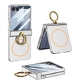thumbnail image 1 of Decase for Samsung Galaxy Z Flip 7, Shockproof Case with Stand & Screen Protector, Hinge Protection Cover, Wireless Charging Compatible,Silver, 1 of 12