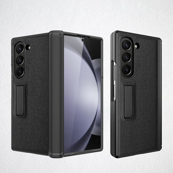 Decase for Samsung Galaxy Z Fold 6 Case with Kickstand,4 in 1 Magnetic Hinge Protective Case for Samsung Z Fold 6 Case with Screen Protector,Black