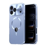 Decase for iPhone 18 Pro Max Full Body Case with Built-in Privacy Screen Protector, Magnetic Shockproof Hard PC Metal Protective Cover,Blue