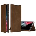 thumbnail image 1 of Decase forSamsung Galaxy S23, Slim Thin Magnetic Wallet Card Holder Stand,Shockproof Flip PU Leather Anti-Fingerprint Protective Case Cover,Support Wireless Charging, brown, 1 of 8