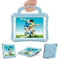 thumbnail image 1 of Decase for iPad 10.2 (2021/2020/ 2019),iPad 10.2 Case for Kids,Cute Football Pattern Shockproof Handle Stand Case for Apple iPad 9/8/ 7 Generation 10.2 Inch,Light Blue, 1 of 6
