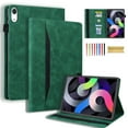 thumbnail image 1 of Decase for iPad 10th Generation Case with Pencil Holder, Front Pocket & Credit Card Slots PU Leather Full body Cover Multi-Angle Viewing Stand Folio Case for iPad 10th Gen 10.9" 2022,Green, 1 of 1