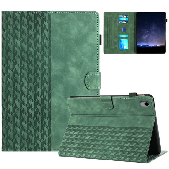 Decase for iPad Mini 7 A17 Pro Case with Card Slot, iPad Mini 7th/6th Generation Case (2024/2021), Multi-Angle Viewing Stand Folio Cover, PU Leather Case with Auto Wake/Sleep Function,Green