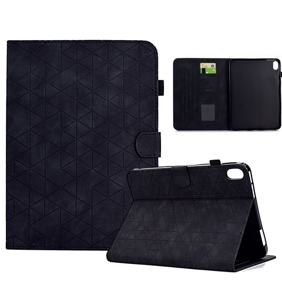 Decase for iPad Mini 7 Case 2024 (A17 Pro), iPad Mini 6 Case (8.3-Inch,2021 Model), iPad Mini 7th/6th Generation Case, Diamond Patterned PU Leather Folio Stand Cover with Magnetic Clasp,Black