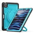thumbnail image 1 of Decase for iPad Pro 11 Inch (2022/2021/ 2020/2018) Case,Rugged Shockproof Tablet Cover with 360° Rotating Hand Strap Foldable Hidden Stand,for iPad 11 (4th/ 3rd/ 2nd/ 1st) Generation,Lightblue, 1 of 7