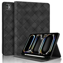Decase for iPad Pro 11 Inch Case 2024 5th Gen(M4) Cover with Pencil Holder/Pockets,Auto Wake/Sleep,Folio Stand Embossed PU Leather Smart Wallet Shell for iPad Pro 11 2024 (5th Gen) A2836 A2837,Black