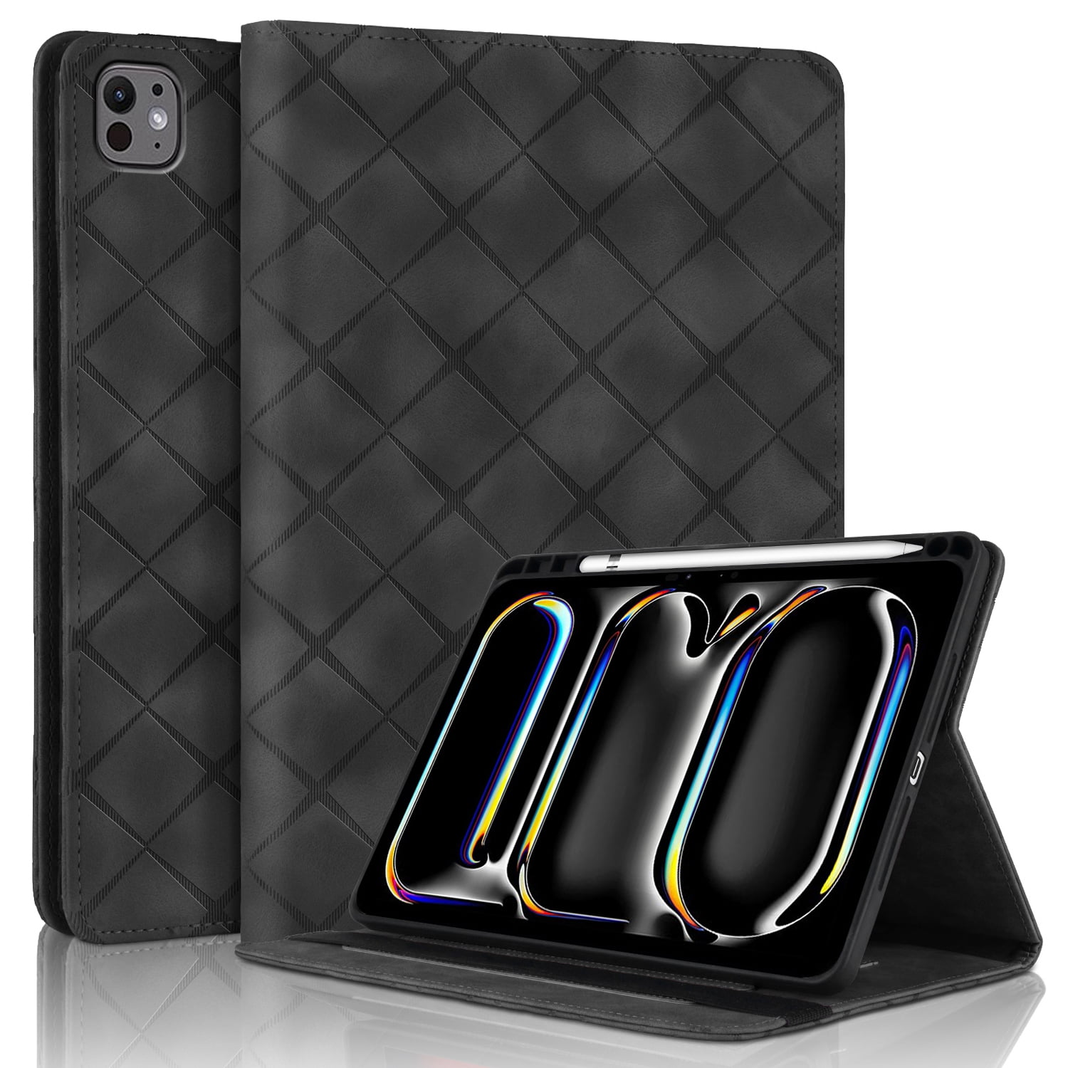 Dteck for iPad Pro 13 Inch (M4) Case 2024, Front Pocket PU