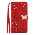 thumbnail image 1 of Decase iPhone 11 Case, Embossed Wallet Flip PU Leather Magnetic Card Slots Shockproof Flip Magnetic Cover for iPhone 11 6.1 inch,Red, 1 of 8