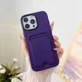 thumbnail image 1 of Decase for iPhone 12 Pro Max Wallet Case with Card Holder,Slim Flexible TPU Soft Silicone Protective Phone Case,Shockproof Phone Cover with Card Holder Slot for Apple iPhone 12 Pro Max,Darkpurple, 1 of 9